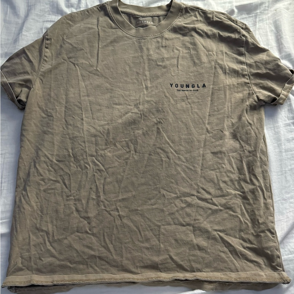 YoungLA 473 - IMMORTAL CLUB TEE Sand Wash Large